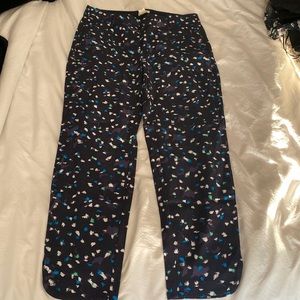 JCREW Printed Navy Dress Pant size 00